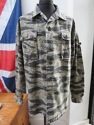 Buy US Army Style BDU Combat Jacket XL, Tadpole Tiger Stripe Camouflage, Vietnam • 32.95£