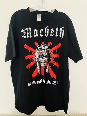 Buy MACBETH - Kamikaze -music Print T Shirt  Size XL Extra Large Men’s Black Red • 12£