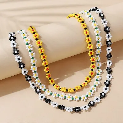 Buy New Bohemia Colourful Beaded Daisy Choker Necklace Women Girls Jewellery Gift UK • 4.99£
