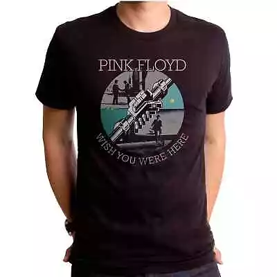 Buy Officially Licensed Pink Floyd Wish You Were Here Mens Black T-Shirt • 15.95£