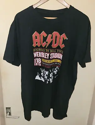 Buy AC DC T Shirt Size XXL Retro Highway To Hell Tour Wembley 1978 Rock Metal • 10.99£