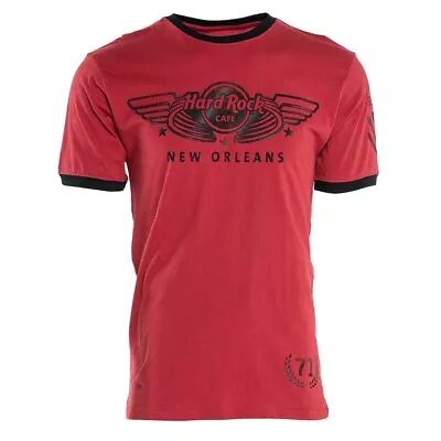 Buy Hard Rock Cafe T-Shirt Men's Winged Miltary Ringer Tee Shirt New Orleans Small S • 9.95£
