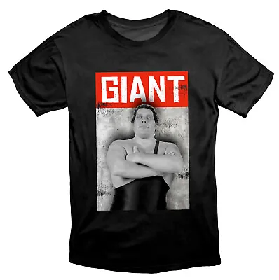 Buy Andre The Giant Retro Wrestling Hero T Shirt Black • 19.49£