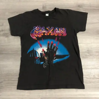 Buy Vintage 1983 Saxon 'Power And The Glory' T Shirt - P2p 18  • 125£