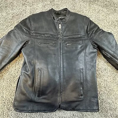Buy Interstate Leather Jacket Women's Medium Black Lots Of Pockets Lined Biker Comfy • 72.05£