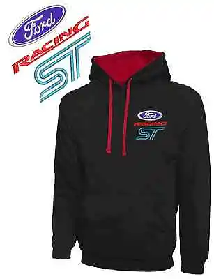 Buy Ford Racing ST Contrast Hooded Top. Heavyweight Hoody With Embroidered Logo. • 19.95£