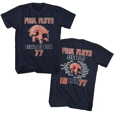 Buy Pink Floyd Animals '77 Navy Adult T-Shirt • 40.25£