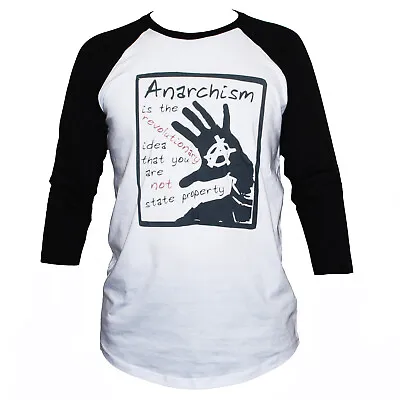 Buy Anarchist T-shirt  Political Activist Punk Rock 3 4 Sleeve Unisex  • 21.25£