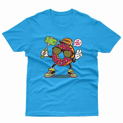 Buy Donut Selfie Stick Character With Sneaker Shoe  Funny T-Shirt Kids Adults • 7.59£