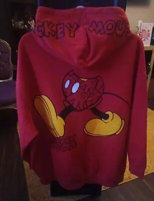 Buy Oversized Red Disney Mickey Mouse Hoodie Size L • 12£