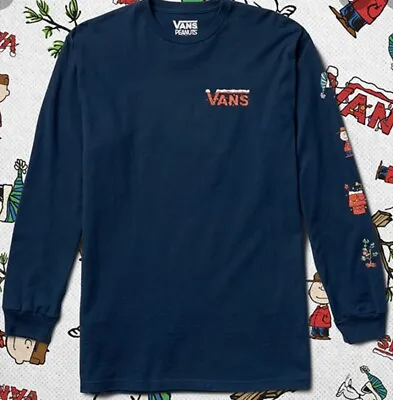 Buy NWT Vans Peanuts Holiday Juniors L/S Shirt, Size Large • 28.88£