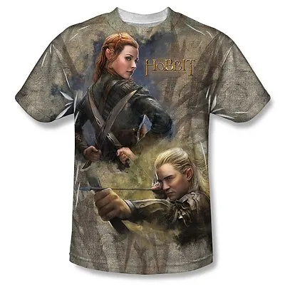 Buy Popfunk The Hobbit Tauriel And Legolas Elves Dye Sublimation T-Shirt • 22.72£