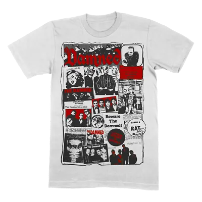 Buy The Damned - Cuttings White T Shirt • 12.50£
