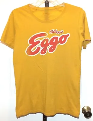 Buy Kelloggs Eggo Tee Shirt Yellow Womens Size Small Frozen Waffle Breakfast N245 • 5.69£