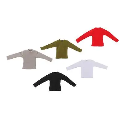 Buy 1/12 Scale Long Sleeve T Shirt For 6in Doll Model, Male Action Figures Dress Up • 8.93£