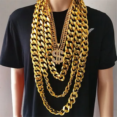 Buy Party Jewelry Hip Hop Chunky Chain Chain Necklace Pendant Punk Choker Hip Hop • 7.56£