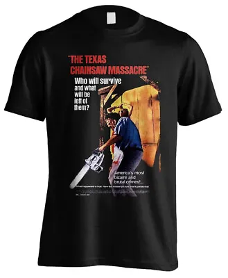 Buy The Texas Chainsaw Massacre  Who Will Survive  Mens Black Cotton T-Shirt • 8.99£