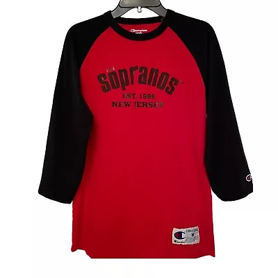 Buy HBO The Sopranos X Champion Promo Baseball Shirt Mens Womens Size Medium Y2K • 118.40£