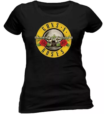 Buy Guns N Roses T Shirt Classic Bullet Logo Official Rock Ladies Licensed Tee NEW • 15.95£
