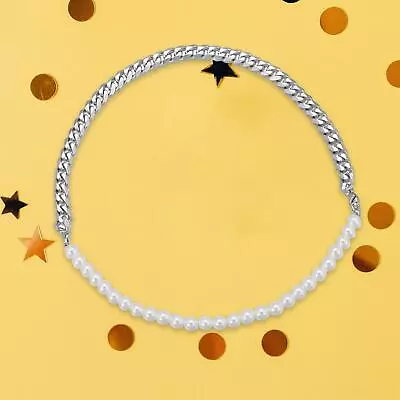 Buy Mens Pearl Necklace/Bracelet Jewelry Gift Adjustable Street-Wear New Trend • 5.59£