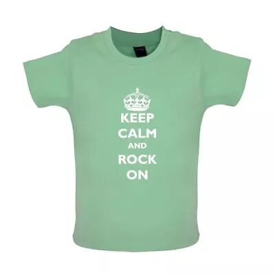 Buy Keep Calm And Rock On - Baby T-Shirt / Babygrow - Music Festival Gig Band Love • 10.95£