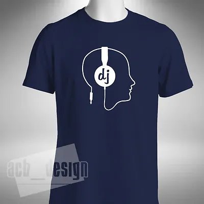 Buy Dj Head Headphones Mens T-Shirt Clubbing Old Skool Vinyl Junkie Crate Digger   • 9.99£