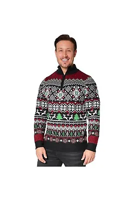 Buy Citycomfort Mens Neck Zipper Christmas Jumper Long Sleeves Sweater Warm Top • 19.49£