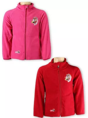 Buy Girls Minnie Mouse Red Pink Super Soft Fleece Zip Cardigan Warm Light Jacket • 10.99£
