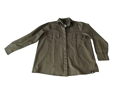 Buy Jurassic World Jurassic Park Utility Shirt Jacket Olive Green NWT Women's Plus 2 • 45.95£