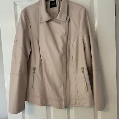 Buy New Look Curve Nude Pink Faux Leather Jacket Size 18 Good Used Condition • 6£