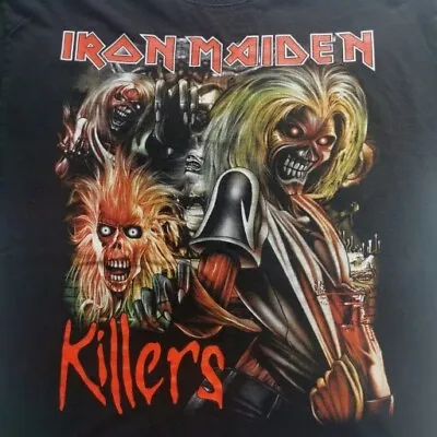 Buy Iron Maiden Killers T-shirt XL Black Large Print By Rock Tees Rare VGC 23  Acros • 29.99£