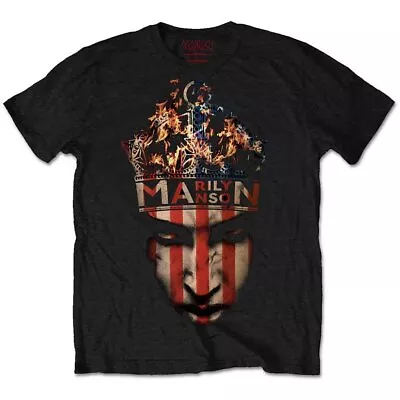Buy Officially Licensed Marilyn Manson Crown Mens Black T Shirt Classic Tee • 14.95£