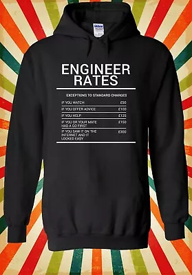 Buy Engineer Rates Mechanic Garage Funny Men Women Unisex Top Hoodie Sweatshirt 2273 • 17.95£