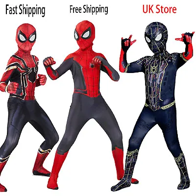 Buy Boys Spiderman Costume Superhero Remitoni Zentai Bodysuit Christmas Present • 5.82£