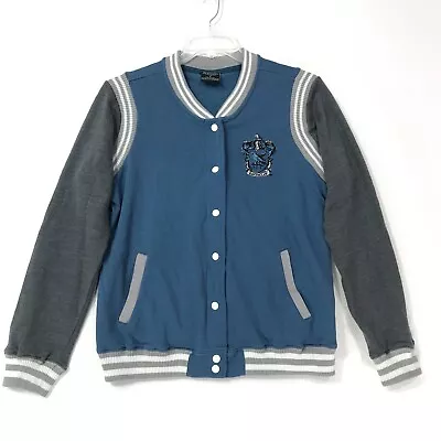 Buy Harry Potter RAVENCLAW Jacket Boys Size XL Blue Gray Raglan Snap Front • 31.64£