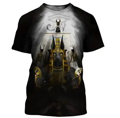 Buy Harajuku Style Ancient Egyptian God Anubis Digital Printed 3D Unisex T Shirts • 19.99£