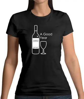 Buy Wine A Good Year 1965 Womens T-Shirt - Birthday - 54th - 54 - Age - Birth Year • 13.95£