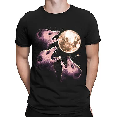 Buy Three Possums Howling At Moon Funny Opossum Retro Mens Womens T-Shirts Top #NED • 9.99£