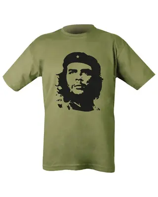 Buy Mens Che Guevara T-shirt Olive Green Military Army Style Tee UK Size S-XXL • 11.99£