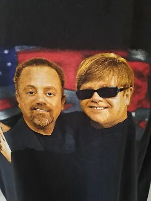 Buy Elton John Billy Joel Face To Face 1998 Tour Black Crew Neck T-Shirt Size L • 49.95£