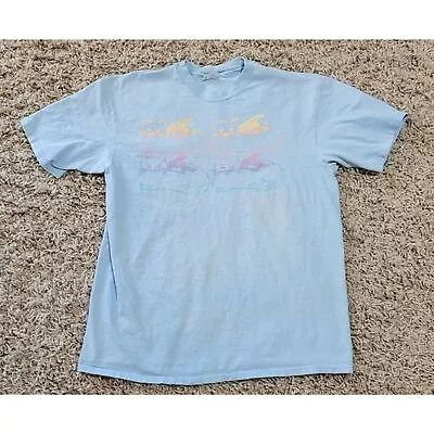 Buy VTG 1986 Rhapsody Hanes Beefy T-Shirt XL Flying Cat Blue Single Stitch Shirt E15 • 17.01£