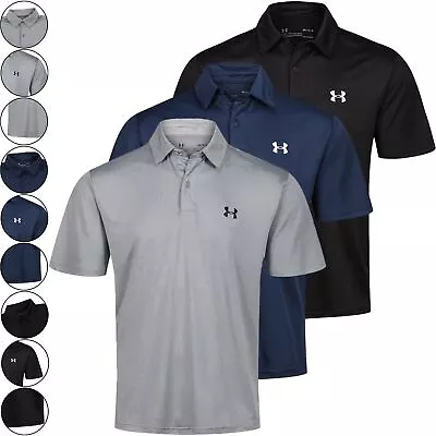 Buy Mens Under Armour Polo Shirt Short Sleeve Lightweight Sport Breathable Gym Top • 14.99£