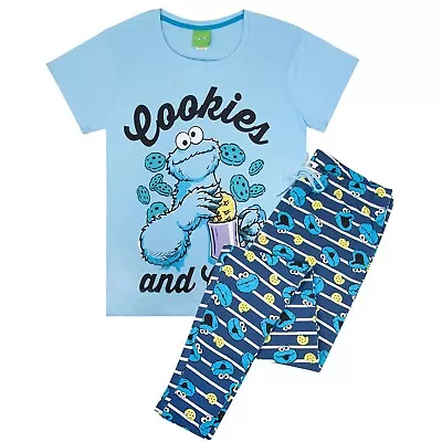 Buy Sesame Street Womens/Ladies Cookie Monster Pyjamas NS5219 • 18.45£