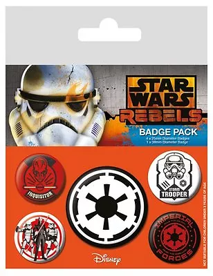 Buy Star Wars - Imperial Forces Stormtrooper 5 Pack Of Badges New Official Merch • 2.50£