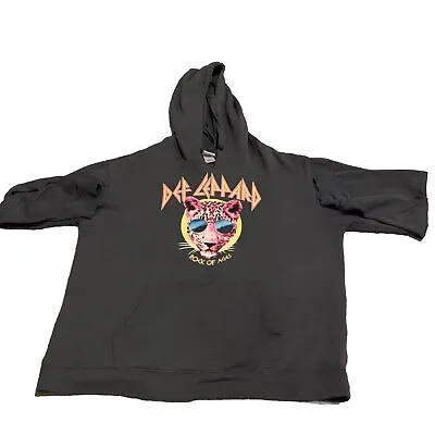 Buy Def Leppard Hoodie Concert Sweatshirt Pullover XXL Graphic Rock Of Ages Band • 21.69£