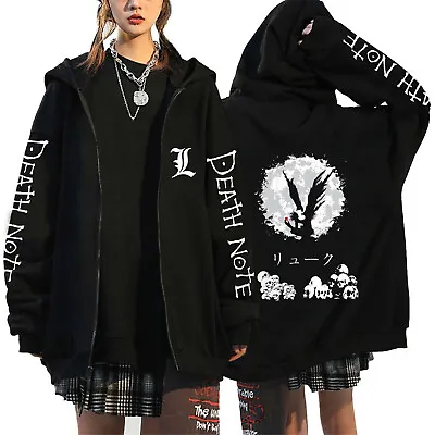 Buy Death Note Anime Zipper Hoodie Sweatshirt For Unisex Oversized Sweatshirt Jacket • 25.99£