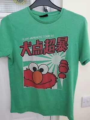 Buy Sesame Street Elmo T Shirt  Japan Tour 84 Size Small  Green With Elmo Print  • 5£