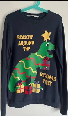 Buy H&M Dinosaur Christmas Jumper-8-10 Years • 4.50£