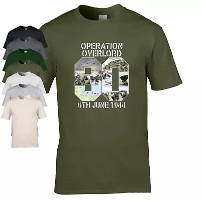 Buy Operation Overlord T-shirt 80th Anniversary D-Day June 6th 1944 WW2 Normandy • 15.99£