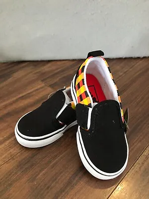 Buy Vans Slippers Toddler Size 5 New Classic Slip On Checkerboard Glow Casual Shoes • 17.35£